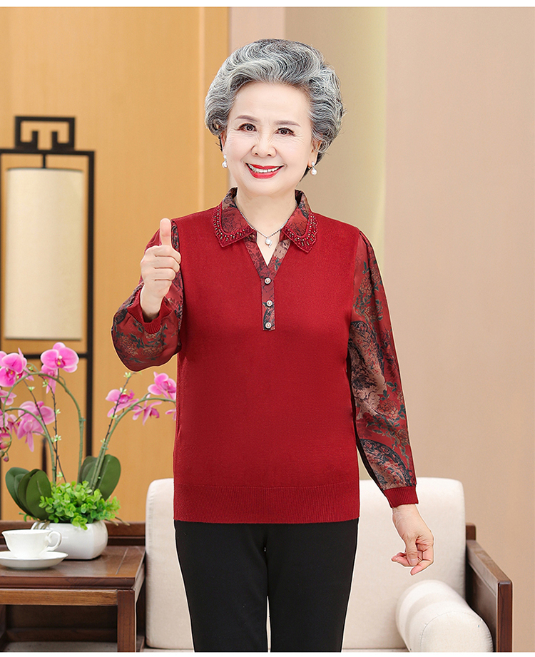 E5801 1120K ÁO THUN NỮ TAIRYA DÀI TAY MÙA HÈ TRUNG NIÊN KÍN CỔ THỜI TRANG NỮ G04 SẢN PHẨM MỚI