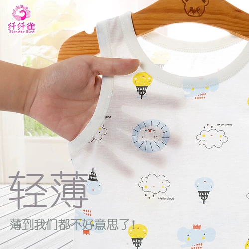 Детский тонкий жилет, базовый бандаж пупочный без рукавов, комбинезон для раннего возраста, летняя одежда для мальчиков