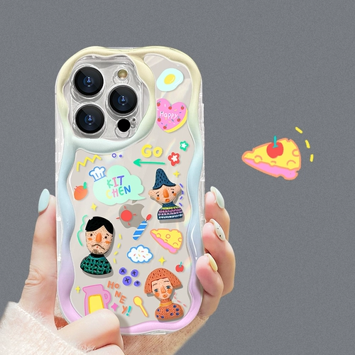 Apple, совместимый iPhone 15, милый кремовый чехол для телефона, прозрачный силиконовый летний браслет *S, iphone, 15, защита при падении, 12, 8plus