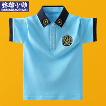 Boy short sleeve T-shirt Summer 2021 new POLO shirt CUHK Compassionate Pure Cotton 6 Male baby short sleeve blouses