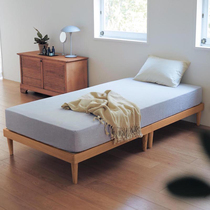 Exit backless single bed 1 meter non-bed ash wood solid wood bed frame lunch rest Japanese plain wood color simple