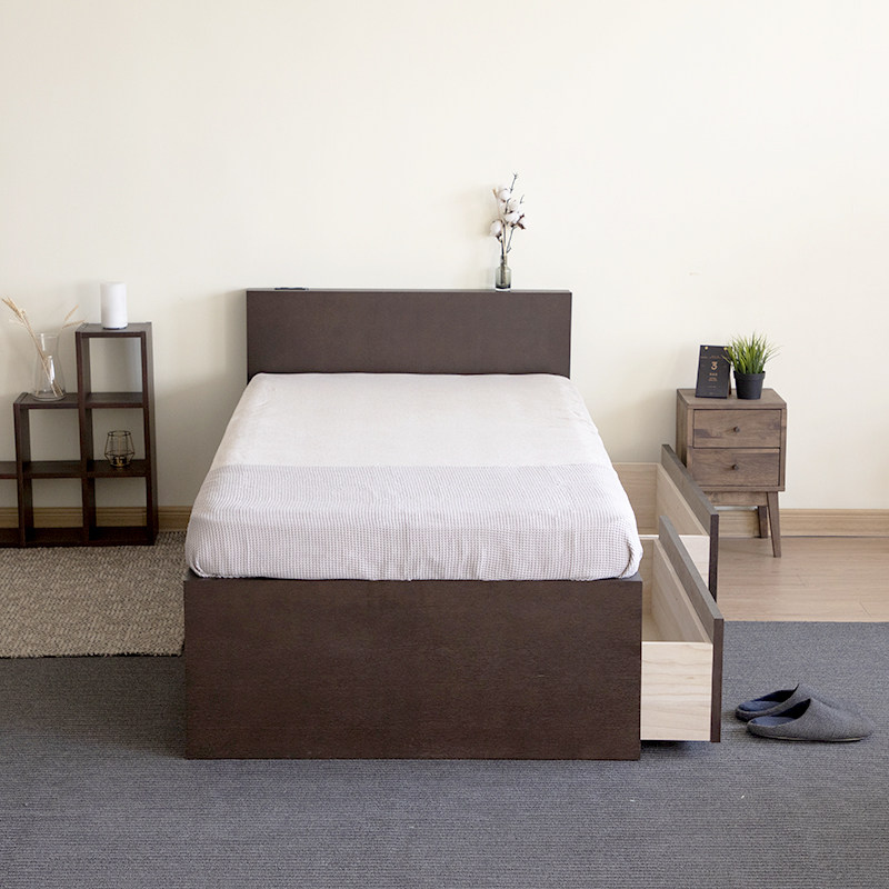 Special price 1 m Single beds Drawers Storage Outlet Japan Small Bed Plus High Intake Brief Japanese Type Nordic Mini type