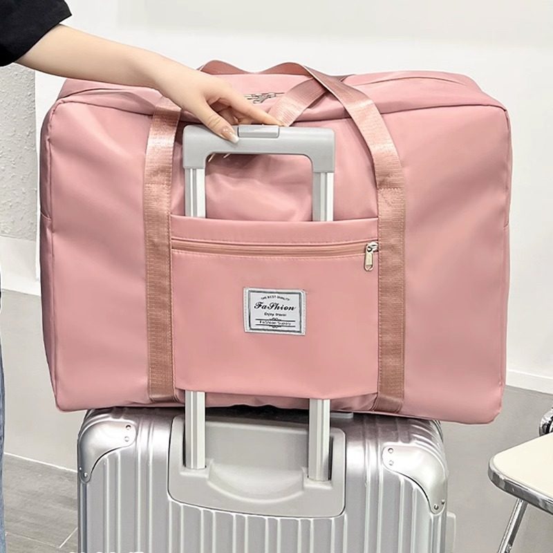 Travel bag Large capacity Sleeve Pull Rod Box Containing bag for business Essential Portable Luggage Cashier Bag Short light Girl-Taobao