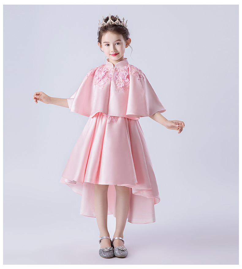 Váy hoa cô gái trẻ em đám cưới cô gái công chúa váy mùa đông dài tay váy dạ hội catwalk nhỏ chủ trang phục quần áo cô dâu chú rể trẻ em