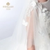 Váy hoa cô gái trẻ em đám cưới cô gái công chúa váy cô gái nhỏ đám cưới trắng fluffy áo chủ trang phục - Váy trẻ em