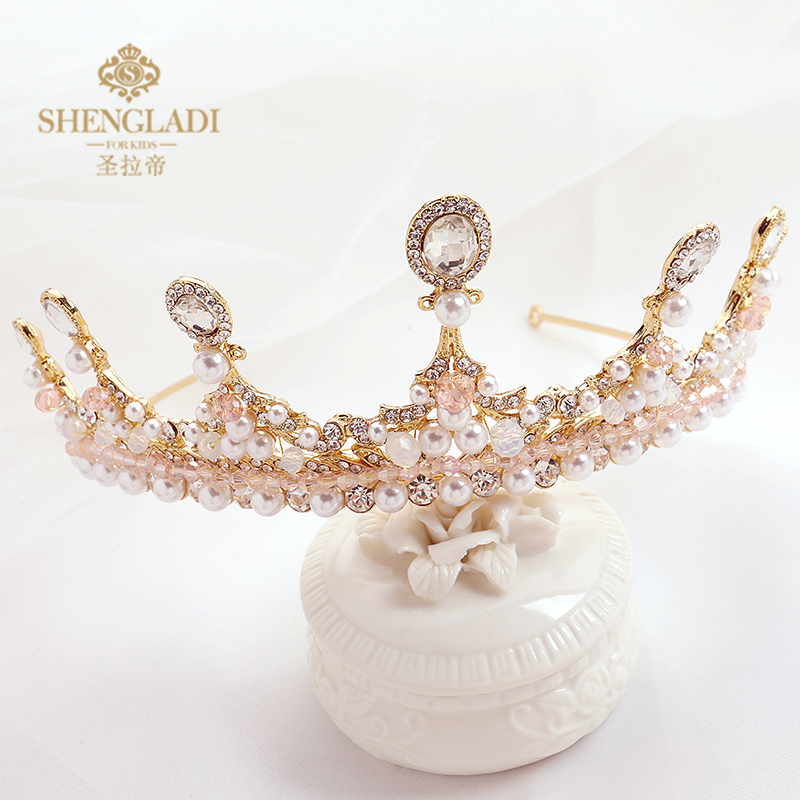 Girls Pearl Hairband Princess Headband Crystal Jewelry Hair Accessories KS