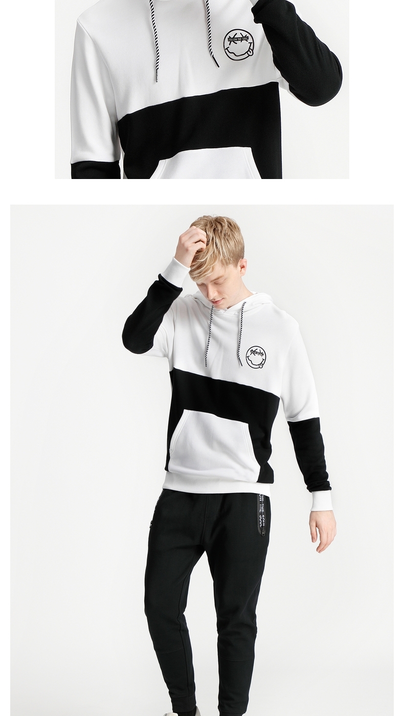 Baleno Benny Road Sweater Men Mùa thu Áo trùm đầu mới Áo thun nam dài tay Áo thun Colorblock Áo áo len dài tay