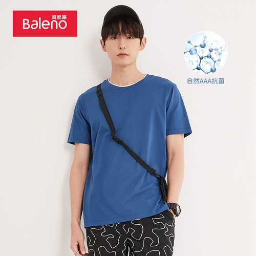 Комплект, трендовая брендовая комфортная хлопковая футболка с коротким рукавом, простой и элегантный дизайн, популярно в интернете