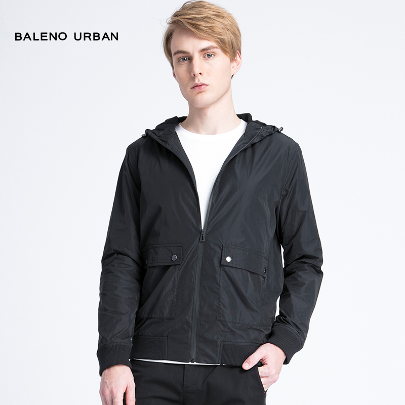 Baleno Banny Đường Cảng Fan Cần Jacket Trend ngắn đội mũ trùm đầu thể thao mỏng áo khoác người đàn ông