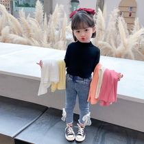 girls' bottoming shirt 2022 new autumn winter children's clothing baby fashion spring autumn long sleeve t shirt turtleneck autumn tops