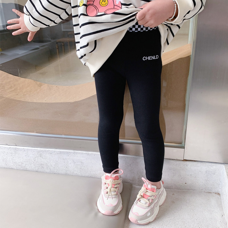 Girl Inside Lap Pants Wear 2022 Spring Summer New Foreign Pie Trendy Baby Shark Long Pants Children Thin Barbie Pants