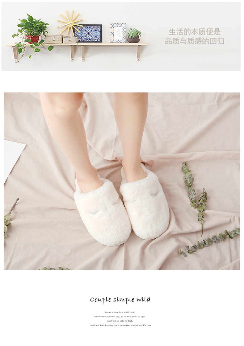 Phim hoạt hình mùa thu và mùa đông dép bông đôi dép mùa đông trong nhà nhà không thấm nước chống trượt ấm áp nam và nữ dép nhà dép đi trong nhà lock&lock