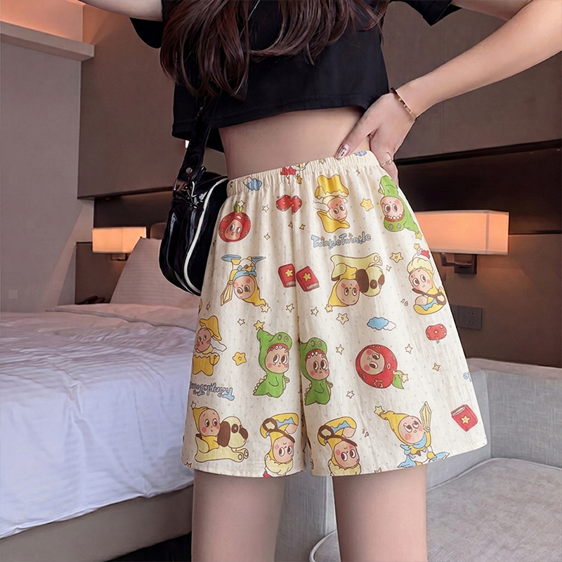 Cute Star-Themed Women's Summer Thin Casual Loose Shorts for Lounging, Walking, Home Wear, and Beach Cute Star-Themed Women's Summer Thin Casual Loose Shorts for Lounging, Walking, Home Wear, and Beach