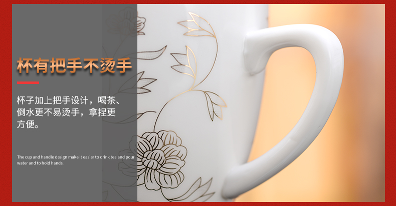 Household ceramic tea sets the teapot teacup contracted sitting room tea drinking 6 glasses of water ceramic cup teapot