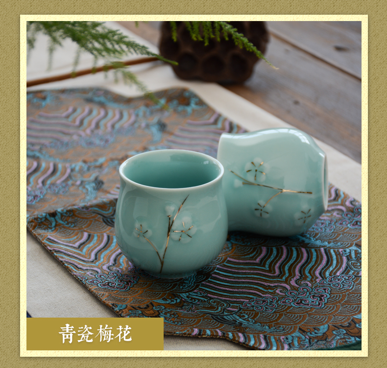 Kung fu tea one cup master cup jingdezhen tea set ceramic cup single glass cup glass ceramic cups