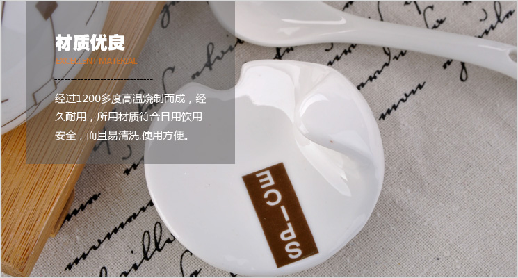 The Set and seasoning box ceramic three - piece sauce seasoning bottle pot seasoning box flavor pot European - style kitchen supplies