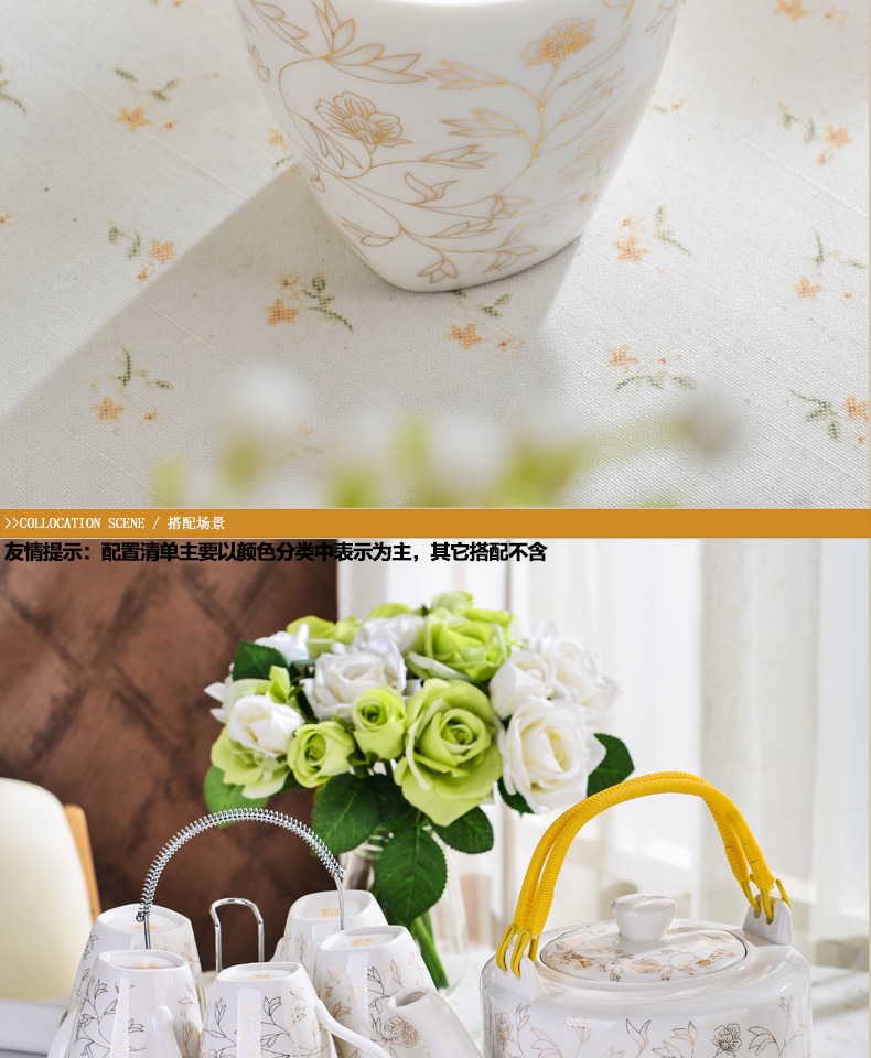 Ấm đun nước gốm gốm ấm đun nước Jingdezhen jug công suất lớn chai nước lạnh nhà nồi đơn đặt - Tách bình tập uống nước cho bé