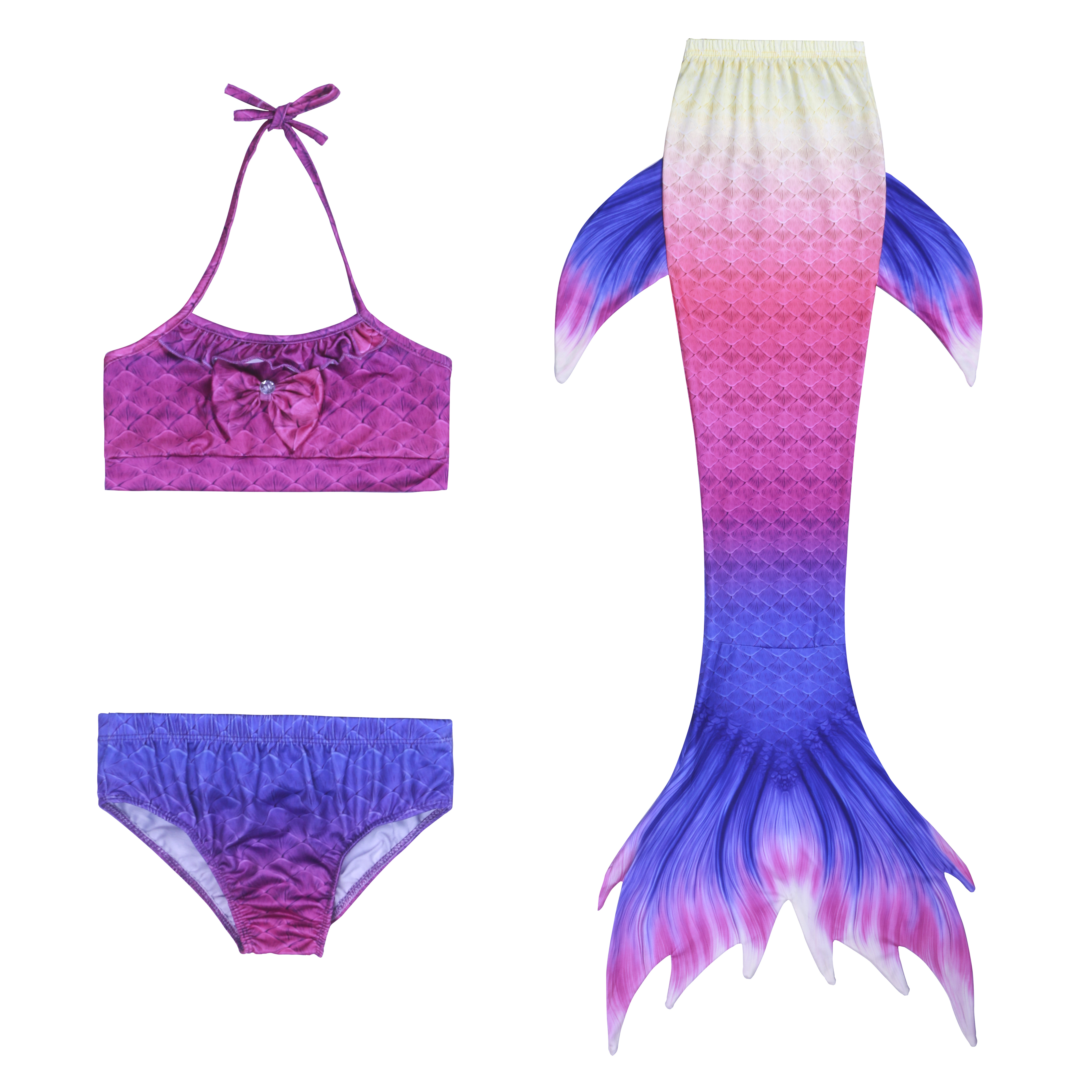 2018 trẻ em váy nàng tiên cá áo tắm bé gái trang phục bơi bé gái bãi biển chia bikini trang phục đồ bơi trẻ em phim hoạt hình