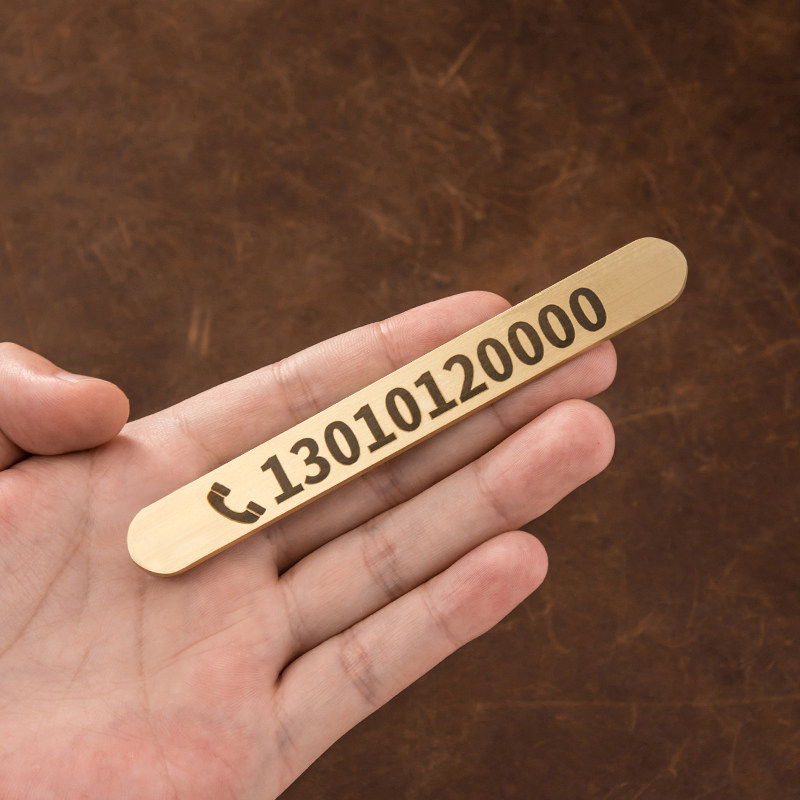 No fading, no deformation, metal temporary parking phone number plate brass stainless steel car moving license plate lettering