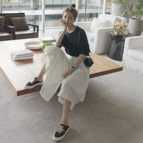 2022 Summer new coverages Black and white Two sets of foreign air Korean version casual display slim fit half body dress pants suit women