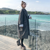 2021 Autumn Winter New Thickened Warm Medium Long Pure Color Fur Coats Women Hans Version Student Suits