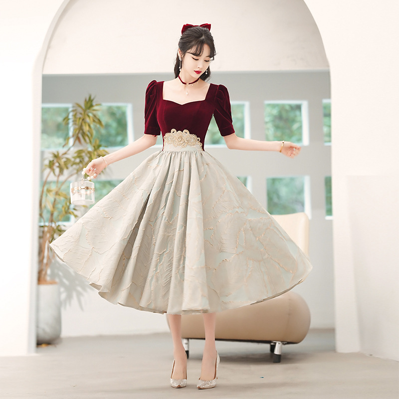 Extra Large Size Plus-Size Women's 200-230 Jin (Approx. 220-265 Lbs) Formal Dress for Engagement, Wedding, Maternity, Homecoming Banquet, Elegant and Noble Evening Gown Extra Large Size Plus-Size Women's 200-230 Jin (Approx. 220-265 Lbs) Formal Dress for Engagement, Wedding, Maternity, Homecoming Banquet, Elegant and Noble Evening Gown