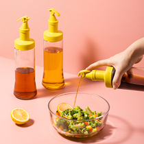 Hawkmouth Press glass oil pot soy sauce bottle vinegar bottle vinegar bottle vinegar pot perfume oil bottle oil tank household automatic opening and closing oil bottle