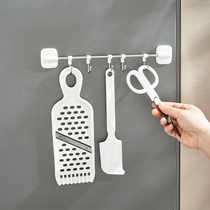 Magnet adhesive hook kitchen refrigerator side storage adhesive hook iron cabinet adhesive hook no trace 5 strong load-bearing hook