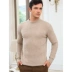 Một chiếc áo len cashmere nam cashmere cổ tròn áo len mùa thu và mùa đông mới áo len sọc dày dày - Áo len Cashmere