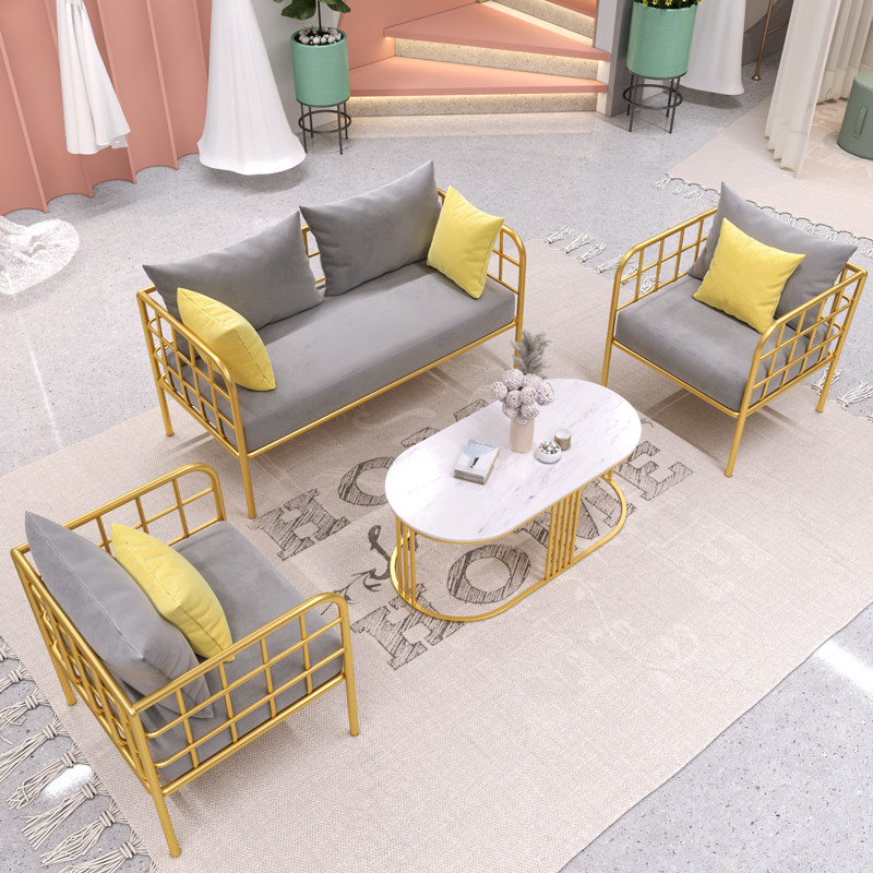 Nordic coffee shop sofa card seat negotiation photo studio rest area sales office reception leisure milk tea shop table and chair combination