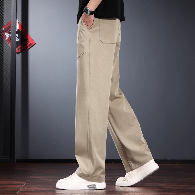 Italian Old Money Style Retro Casual Pants for Men 2026 Spring/Summer New Loose Comfortable Drapey Straight-Leg Dress Pants for Men