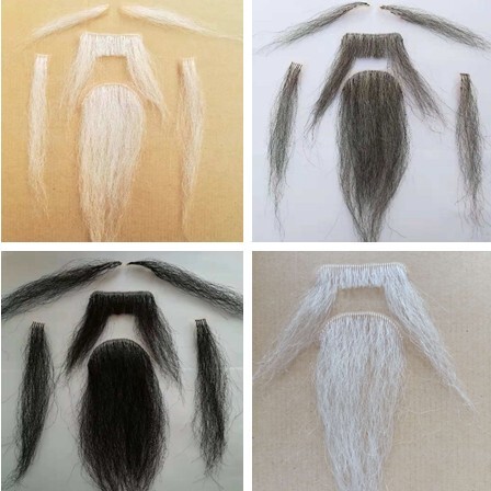 Opera and Drama Long Mustache, Fakai Mustache, Fake Mustache, Beard, Halloween Stage Performance Beard Props