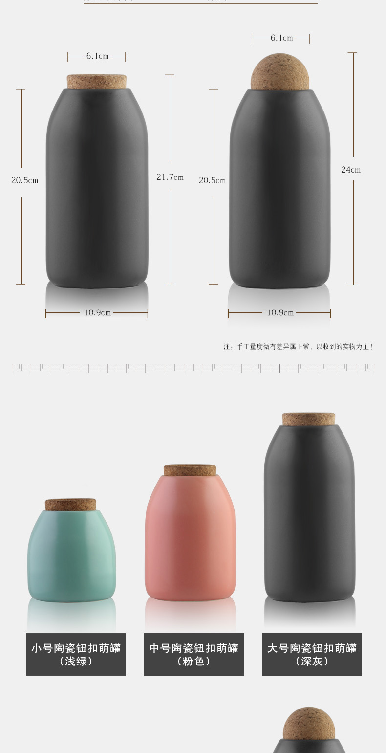 The lawsuits ceramic seal pot home kitchen receive grain storage tank receive tea bottle size