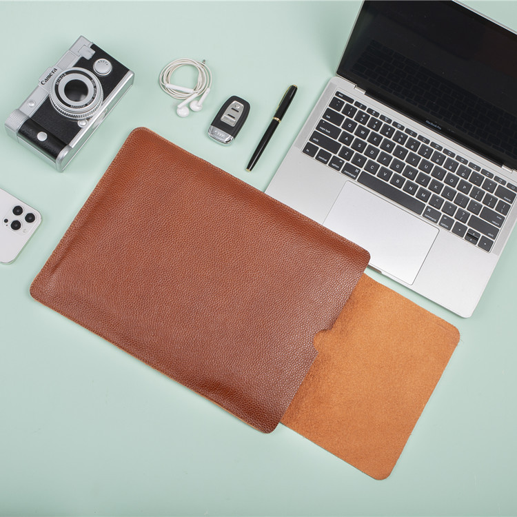 First-Layer Cowhide Laptop Sleeve Apple MacBook Air Portable Protective Case 12-Inch 13inch 14inch Genuine Leather Protective Case M1M2M3M4M5 Chip Huawei Mate 14-Inch 14S