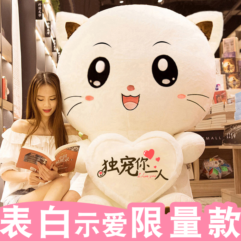 Cat Fur Suede Toy Holding Pillow Cloth Doll Doll Doll Girl Cute Big Number Hug Cuddson Paparazzi Super Soft Birthday Gift