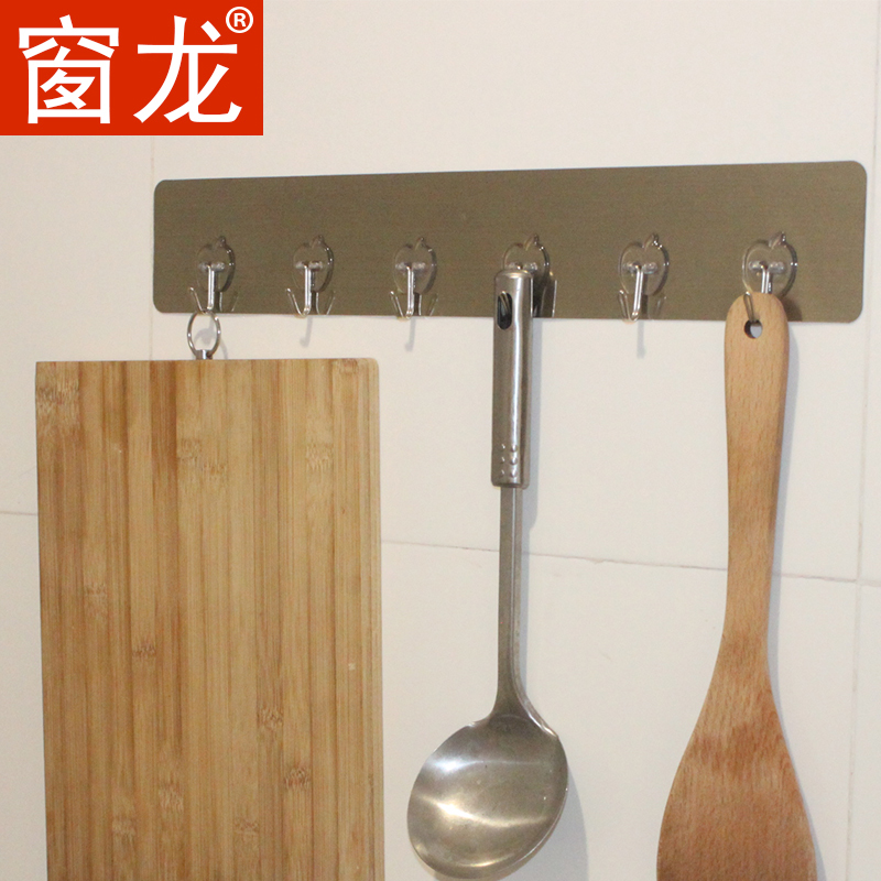 3 Free From Punching no Mark Magic Sticking Kitchen Viscose Hook with Sticky Hook Bathroom Door Rear Hook Wall Hanging Clothes Hook-Taobao