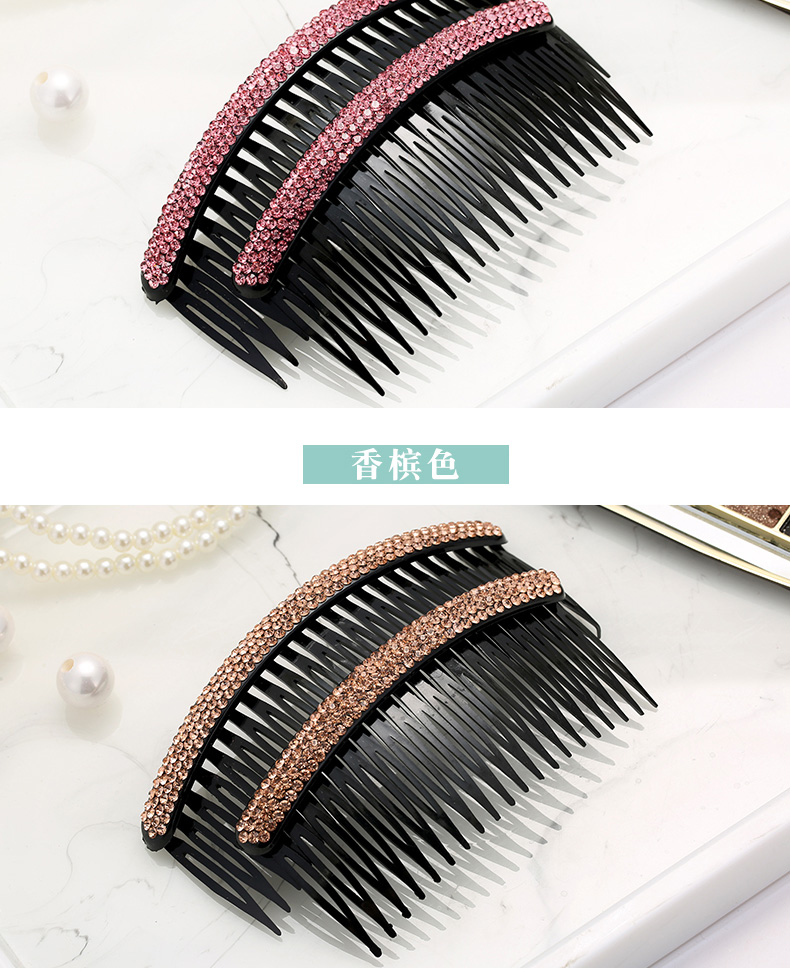 Phụ kiện tóc người lớn Hàn Quốc rhinestone tóc chải tóc bangs chèn lược phụ nữ tóc lớn chèn lược kim cương kẹp tóc hàng đầu kẹp tóc ngọc trai