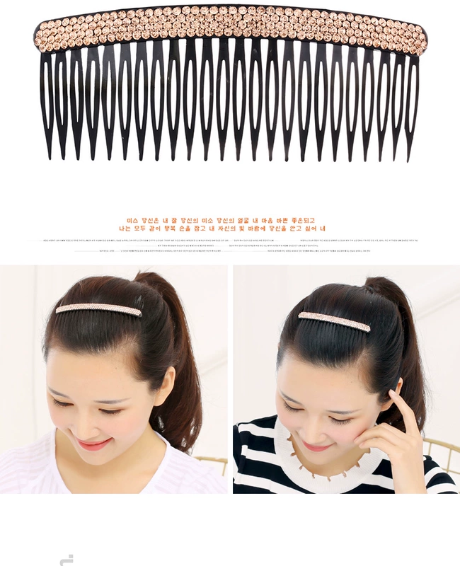 Phụ kiện tóc người lớn Hàn Quốc rhinestone tóc chải tóc bangs chèn lược phụ nữ tóc lớn chèn lược kim cương kẹp tóc hàng đầu