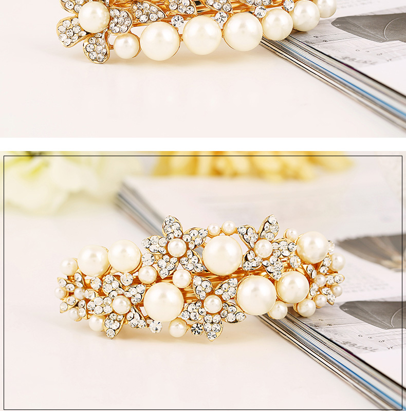 Phụ kiện tóc Hàn Quốc dát rhinestone kẹp tóc mùa xuân lớn clip Hàn Quốc kẹp tóc ngang clip đuôi ngựa phiên bản Hàn Quốc của mũ phụ kiện tóc ngắn