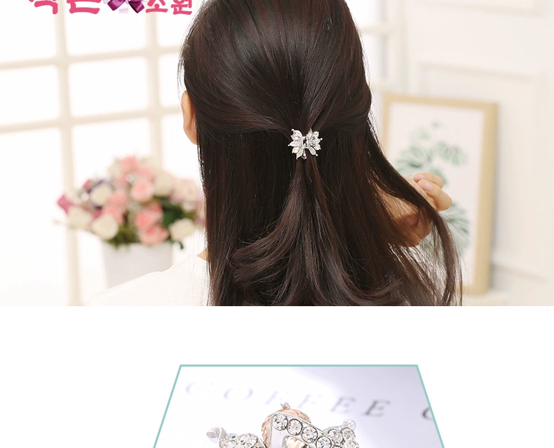 Phụ kiện tóc dành cho người lớn Hàn Quốc pha lê nhỏ kẹp tóc nhỏ bắt clip phụ nữ tóc nhỏ lấy clip một nửa kẹp tóc kẹp tóc kẹp tóc hàn quốc hot trend
