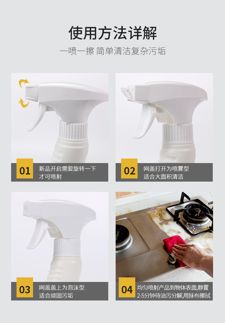 mua nước tẩy nhà vệ sinh Ai Nijia nhà bếp mạnh mẽ phạm vi làm sạch mui xe chất thải nặng ô nhiễm bong bóng rửa đôi đa chức năng - Trang chủ nước chà bồn cầu