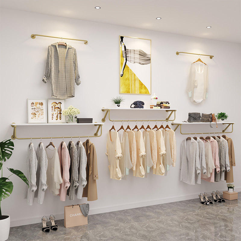 Clothing Store Show Shelves Wall Hanging for men and women Clothing Shelves Clothing Rack Floor Clothes Racks Hanging Clothes