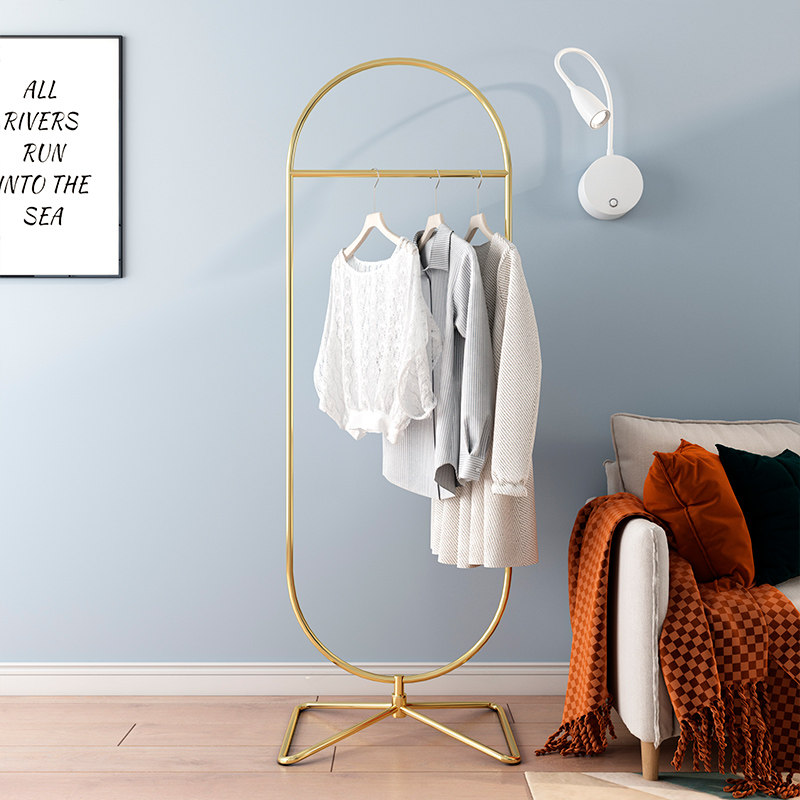 Clothing Store Show Shelf Stainless Steel Floor Style Home Bedroom Hanging Clothes Lever Side Hanging Mesh Red Women's Clothing Display Shelving