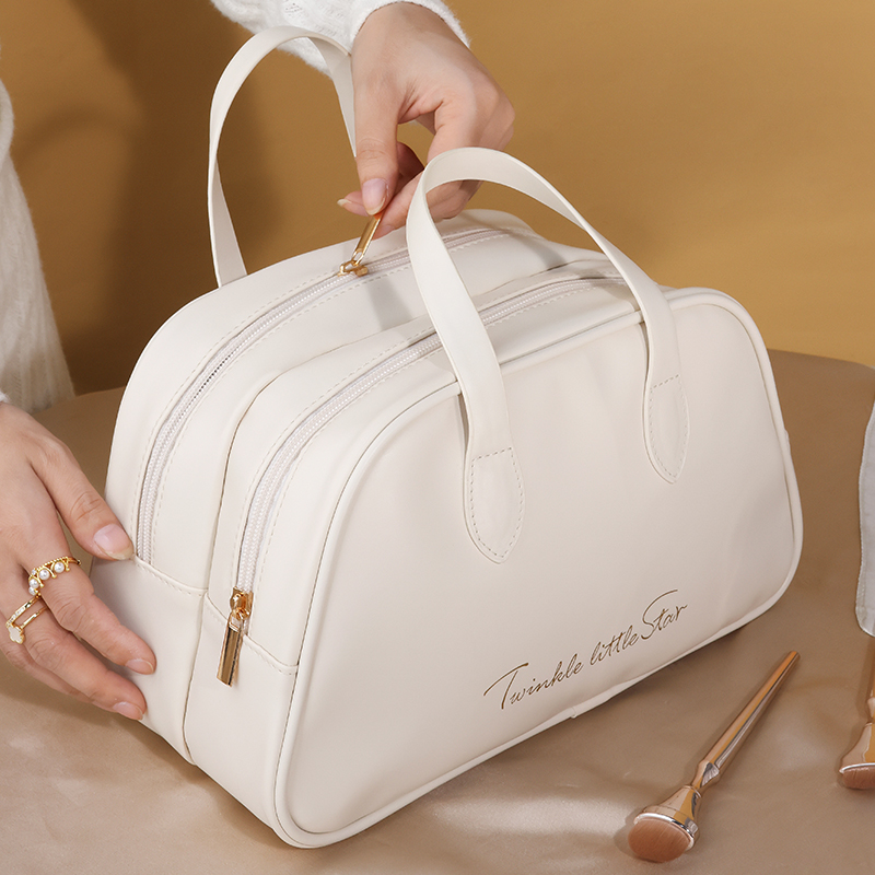 2023 New Makeup Bag Large Capacity Women Travel Handheld Portable Wash Makeup Brush Cosmetics Cashier Bag-Taobao