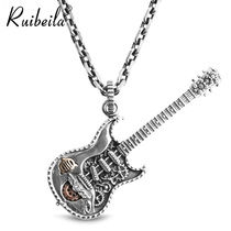 ruibeila rock Gothic instrument pendant European and American retro punk ornaments mens personality 925 silver necklace tide