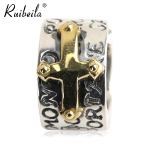 ruibeila925 silver retro Thai silver personality cross earrings men and women European and American fashion trend tide earrings