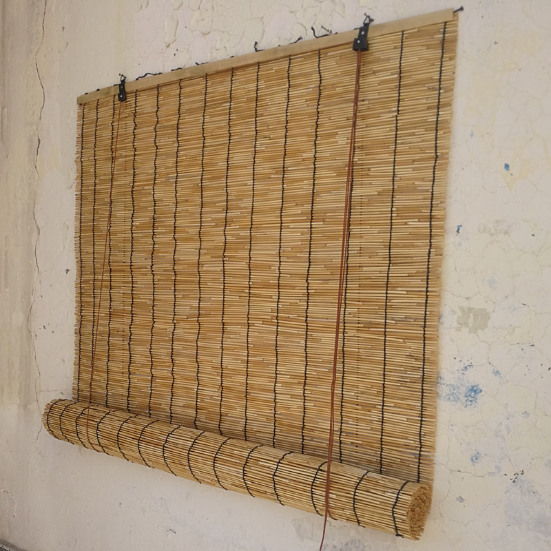 Wall Decorative Reed-Reed Curtain-suspended ceiling Ceiling Grass Curtain retro Zen Grass Woven Bamboo Curtain Sun Shade Curtain roller blinds