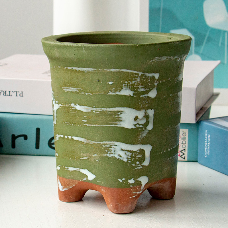 Mage old running more meat high pot through pockets ceramic plant POTS, purple sand pottery and porcelain large POTS to analyzes