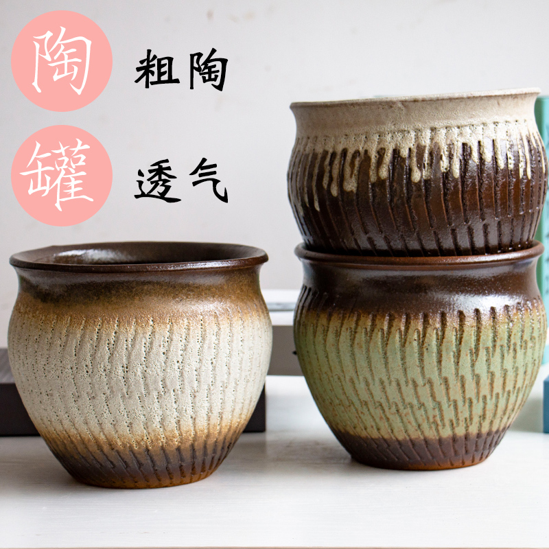 Fleshy flowerpot coarse pottery meaty plant orchid rose ceramic analyzes money plant POTS mage old running heavy flower pot