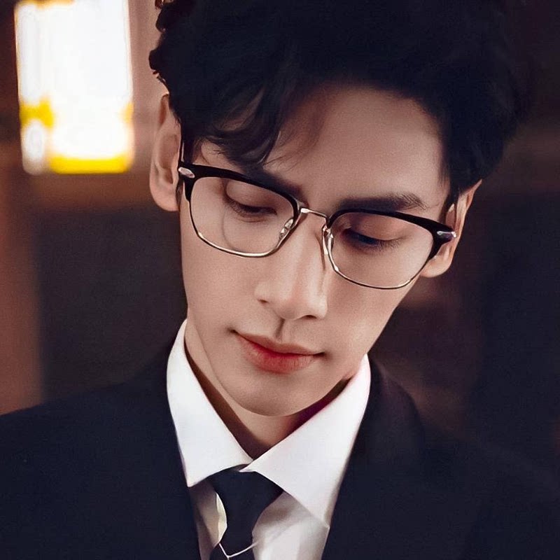 Ultra-light pure titanium myopia glasses men's tide large face half frame can be equipped with power astigmatism eye frame frame professional mirror